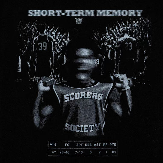 Scorer's Society "Short-Term Memory " T Shirt in Black