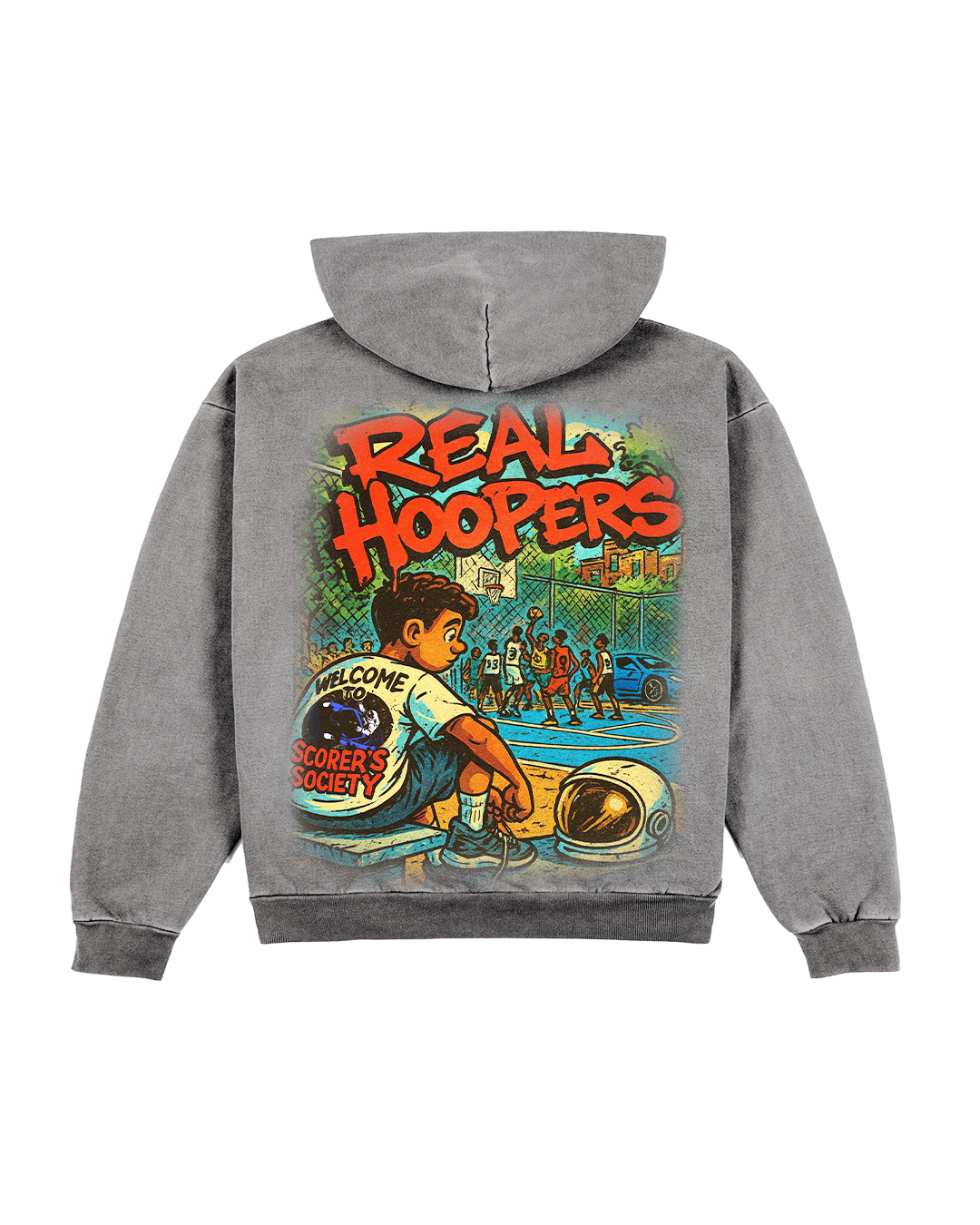 "Real Hoopers" Hoodie - Stormy Gray